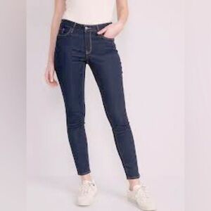 Old Navy Mid Rise Pop Icon Skinny Dark Blue Jeans Stretch Talls Women’s Size 6T